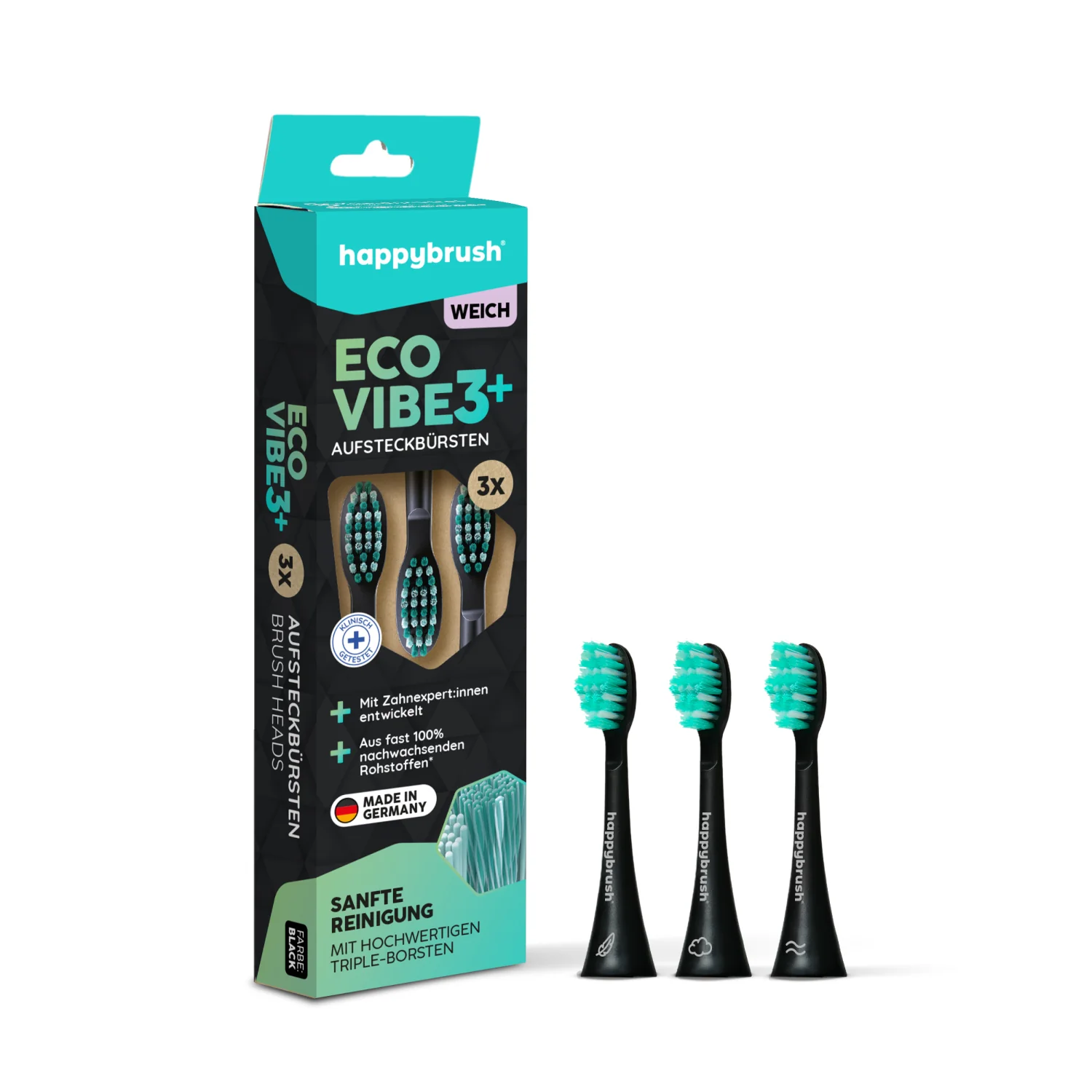 Aufsteckbürsten Eco Vibe 3+ | Black-Mint - Image 11