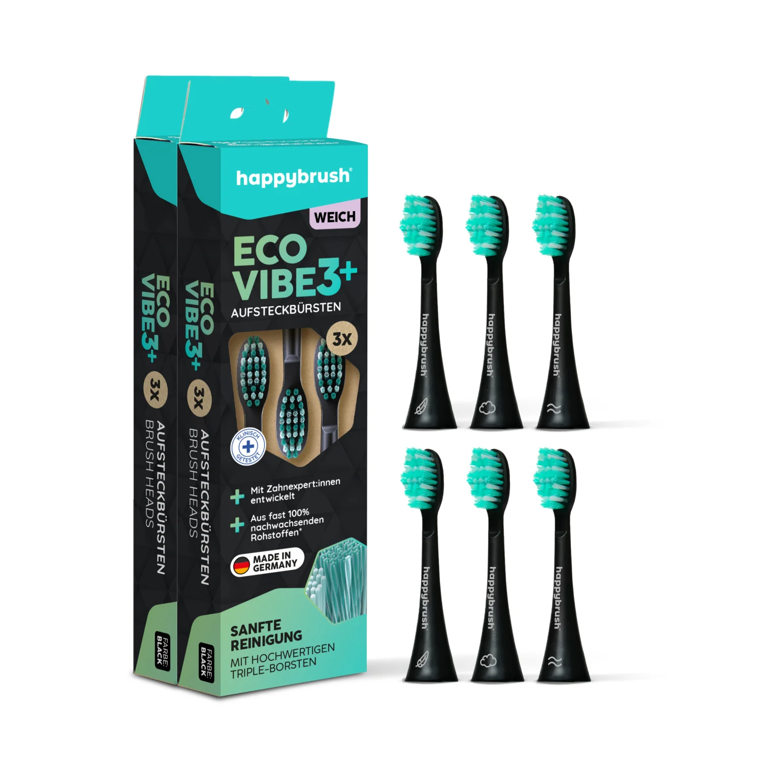 Aufsteckbürsten Eco Vibe 3+ | Black-Mint - Image 12