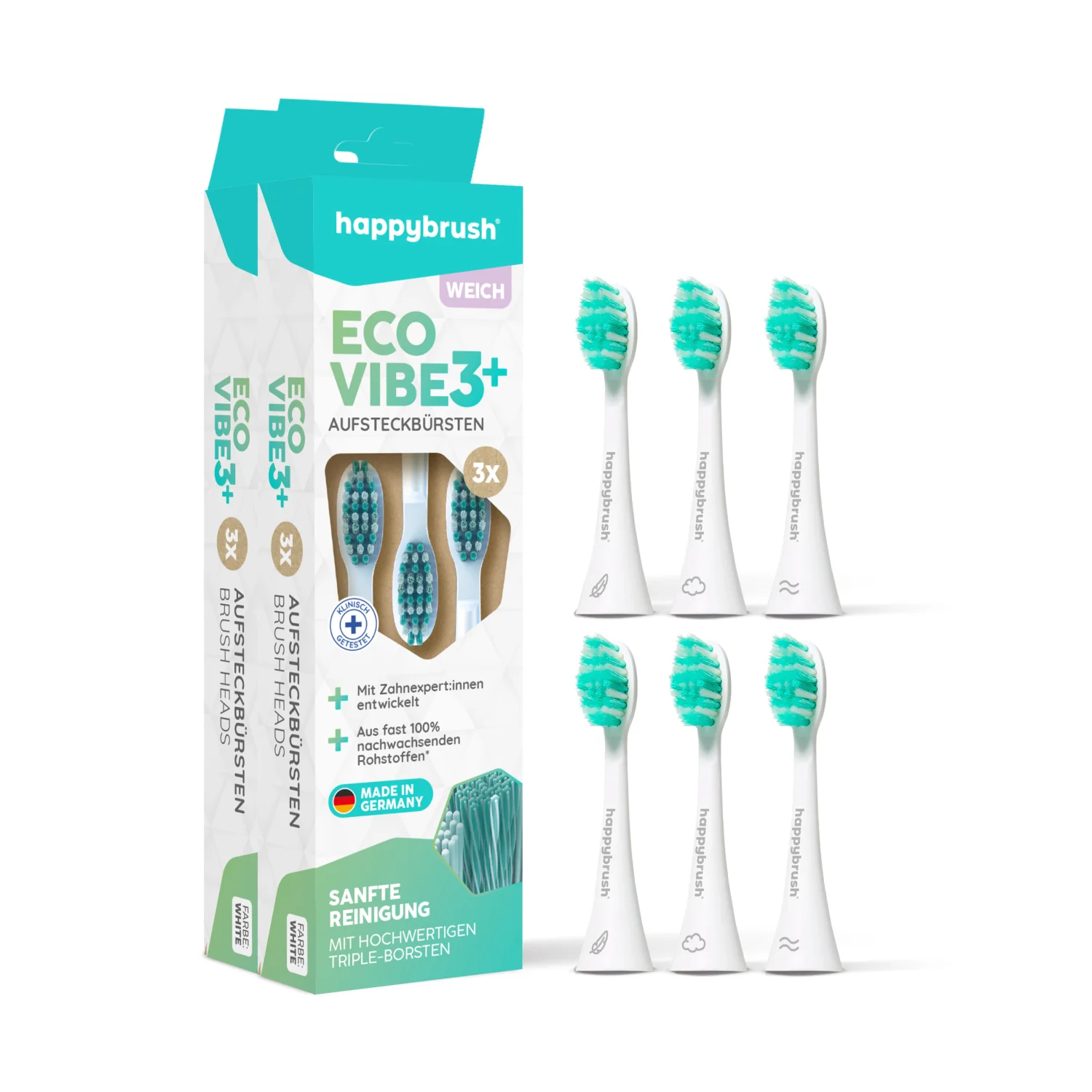 Aufsteckbürsten Eco Vibe 3+ | White-Mint - Image 12