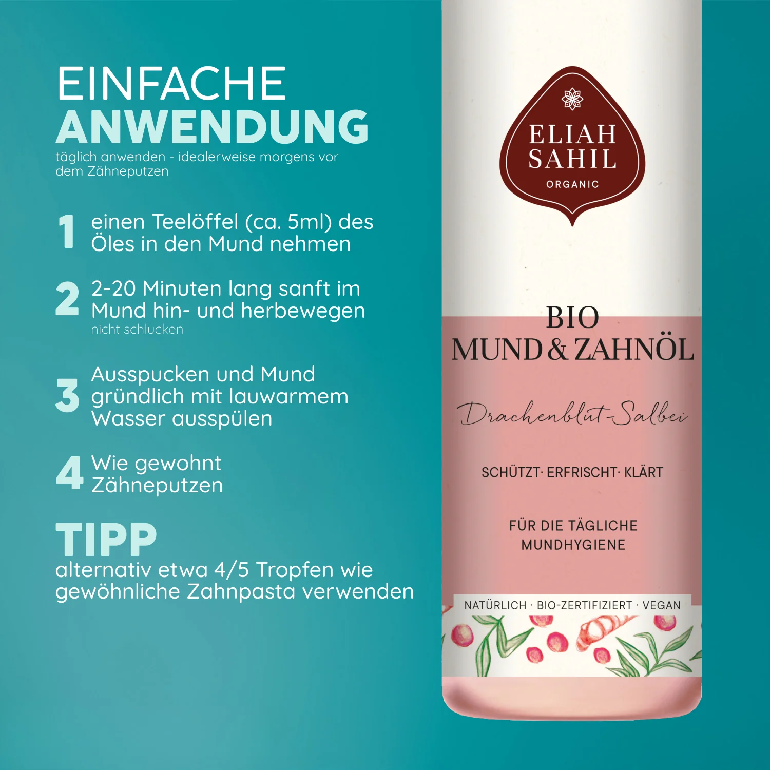 Bio Zahnöl | Drachenblut Salbei by Eliah Sahil - Image 2